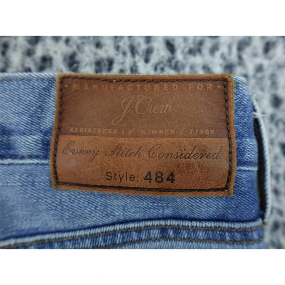 J.Crew 484 Slim Fit Jeans Mens 32x30 Blue Denim Medium Wash Distressed‎ 5-Pocket